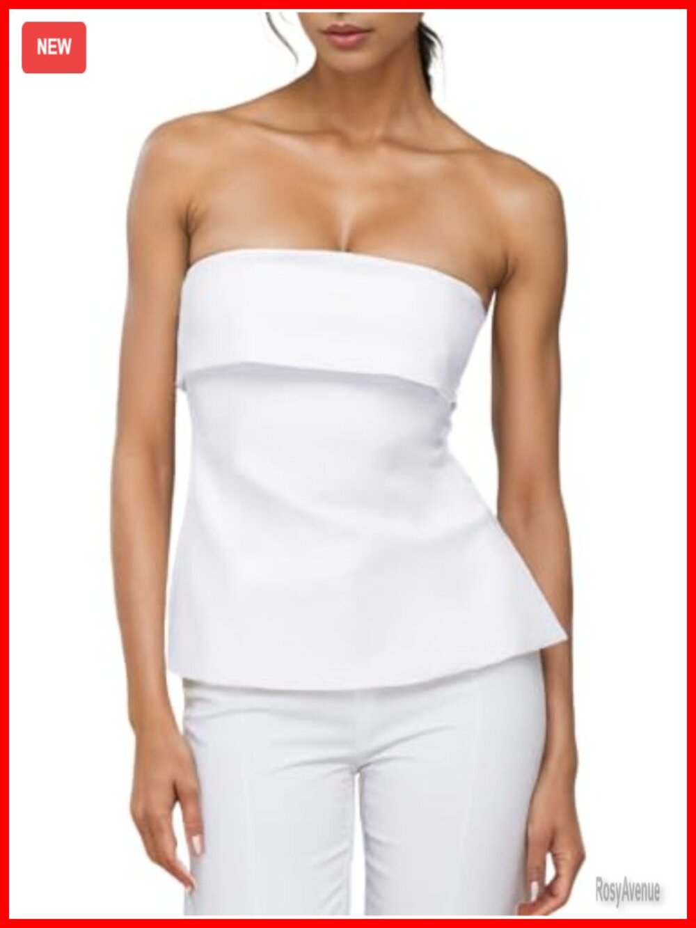 LAOTEPO Strapless Tube Top Women Slim Fit Summer Top